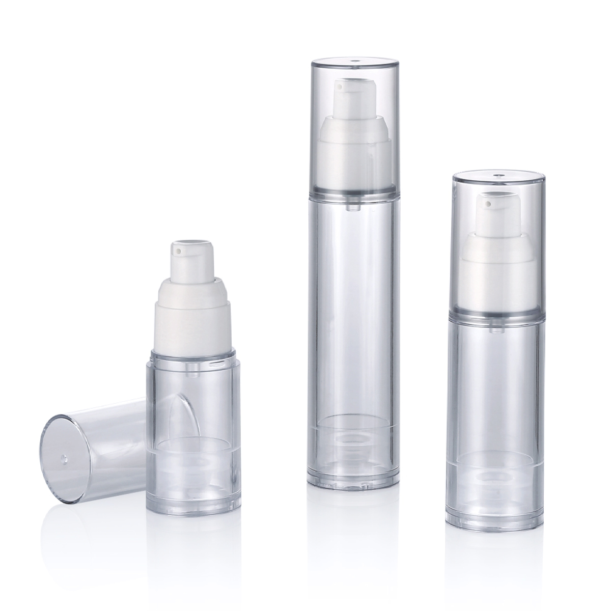 Pompa da 15 ml da 30 ml da 50 ml Pompa airless con bottiglia di crema ad aria a spruzzo a vuoto riutilizzabile con spruzzo fine L01-1