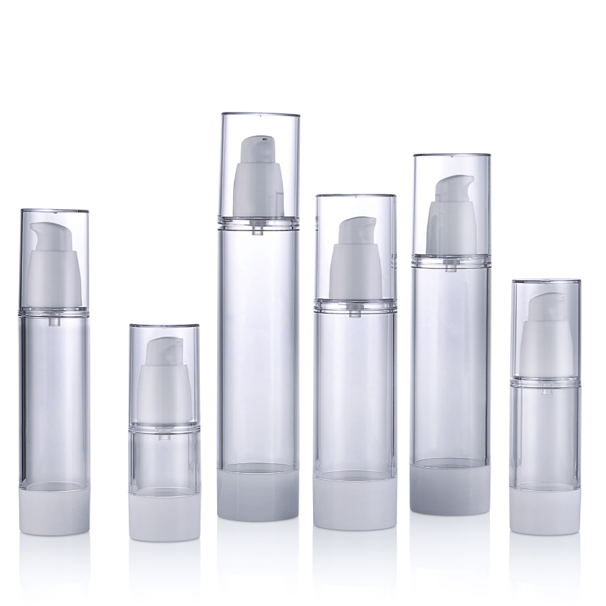 15 ml 30 ml 50 ml 80 ml 100 ml 120 ml Contenitore di crema di plastica ricaricabile in plastica trasparente trasparente per alcool senza alcool bottiglia per disinfettante L03 L03