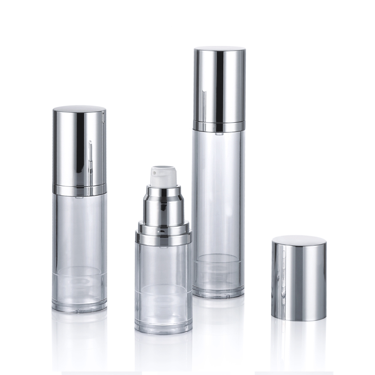15 ml 30 ml 50 ml di shiny/opaco per la cura della pelle cosmetica in argento cutanea con poppa ad aria L04-1 L04-1