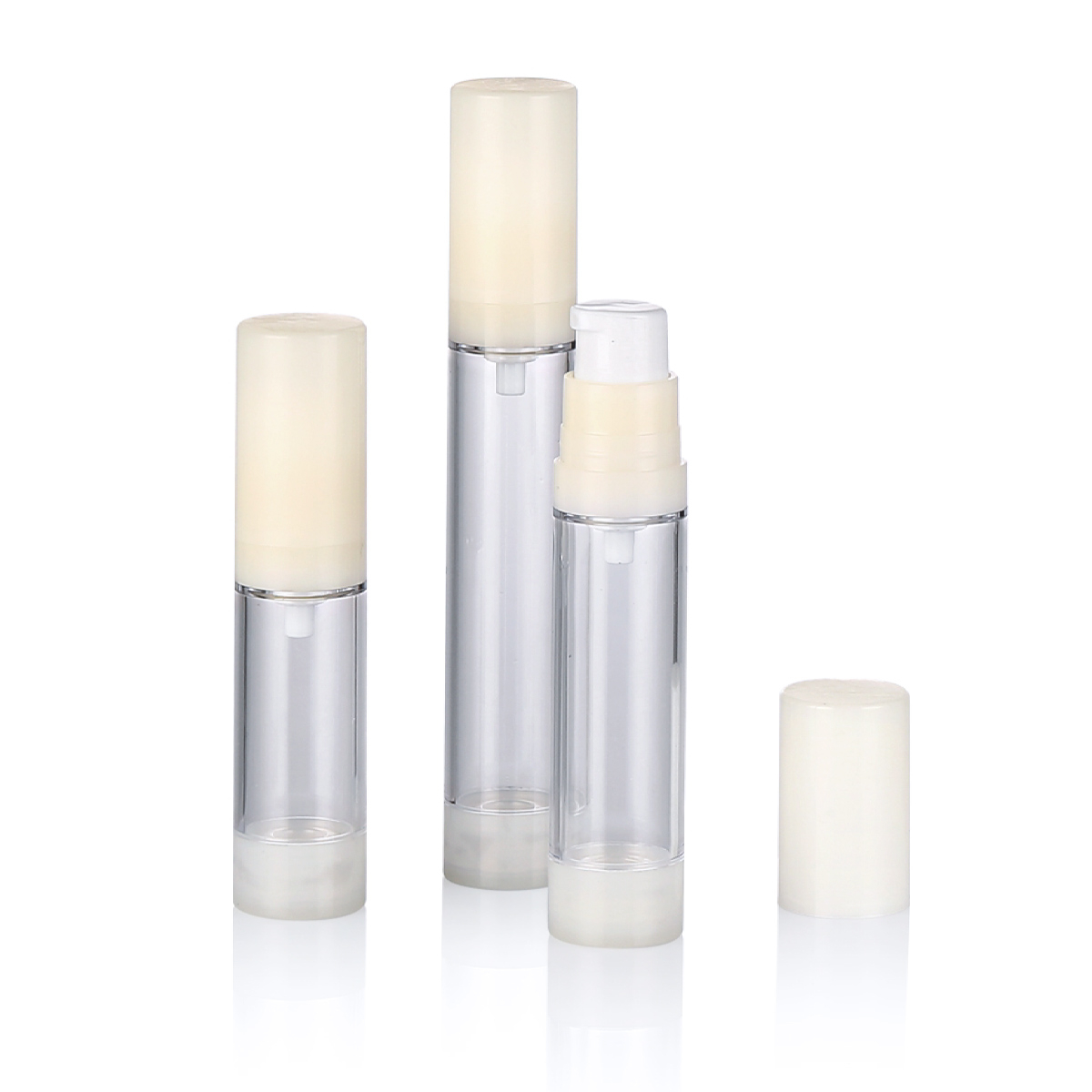 5 ml da 10 ml da 15 ml da 15 ml di plastica in plastica cosmetica in plastica ad aria senza aria bottiglia di plastica di plastica L04