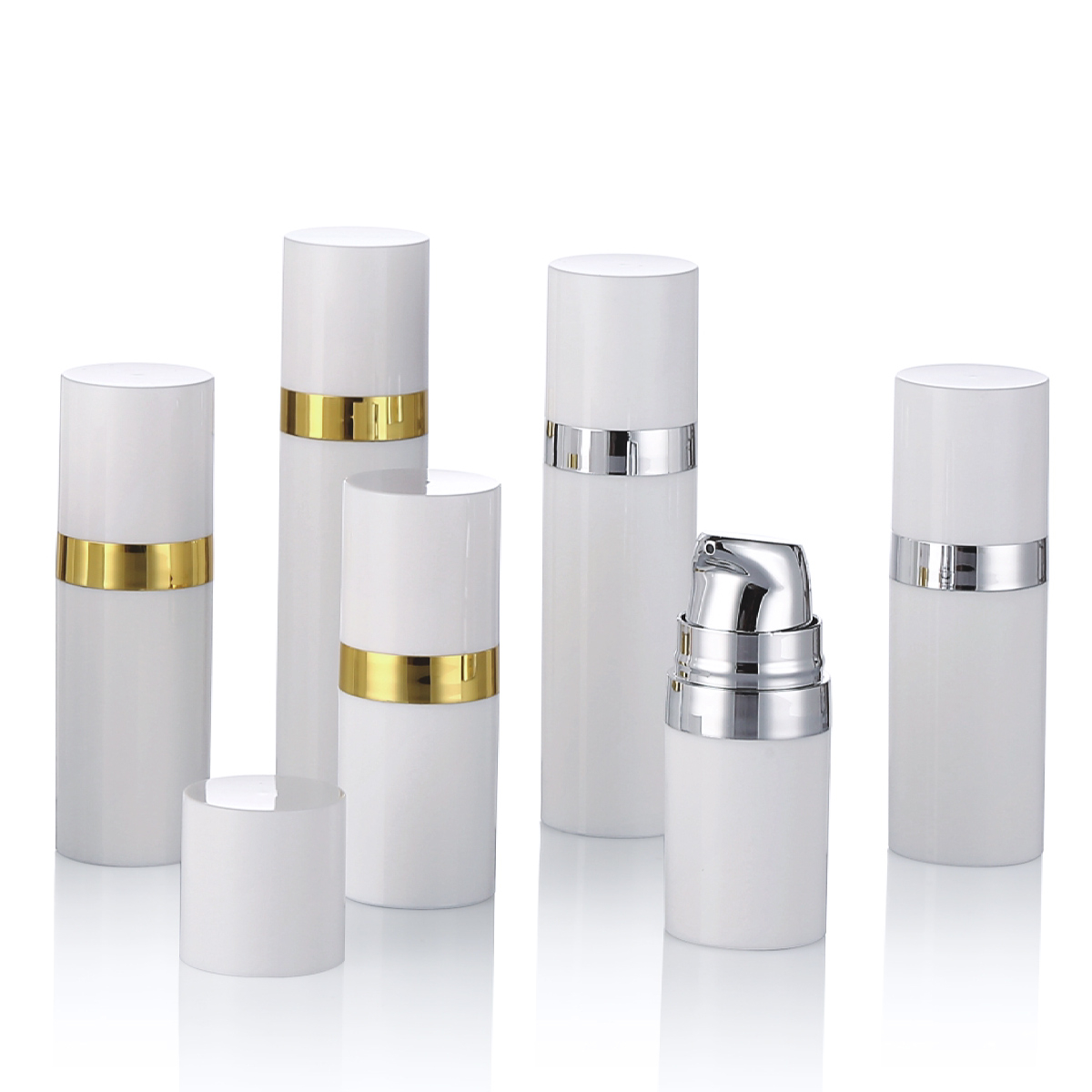 BOCK POMPA BIANCA DELLA POMPA BIANCA DELLA CONTRO DELLA LINEA GOLD PP PP PP BOTTO COSMETICO AIRLEF per la crema di lozione L15