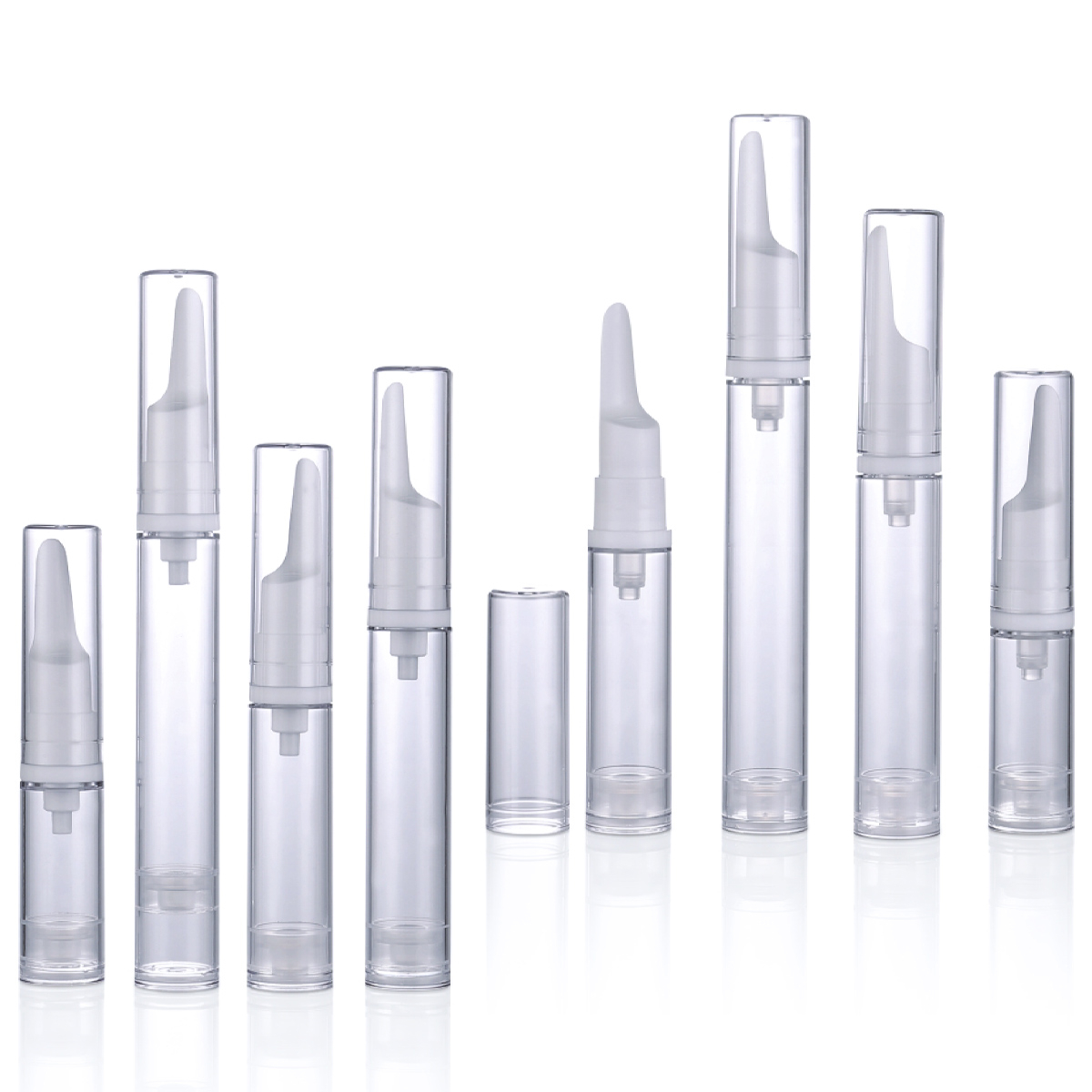 5 ml da 10 ml 12 ml da 15 ml cilindri bianchi/trasparente tubo di pompa ad aria bottiglia di lozione cosmetica crema per gli occhi ad aria y01