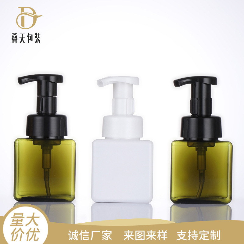Da 100 ml di bottiglia di plastica quadrata pressione per le mani sanitizzatore bottiglia di schiuma in schiuma sub imbottigliatura