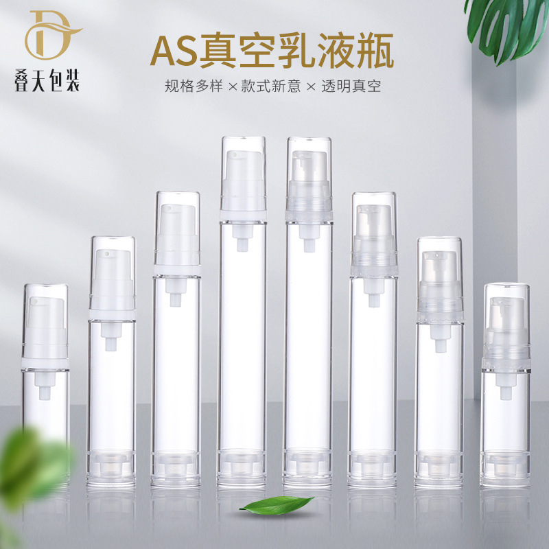 Bottiglia trasparente in plastica personalizzata bottiglia di fondazione liquida cosmetica portatile 5 10 12 15 ml bottiglia di lozione per aspirapolvere