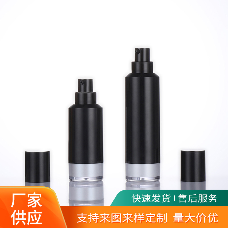 Plastica personalizzata come olio essenziale bottiglia separata per viaggi portatili cosmetici bottiglia di base liquida nera da 15 ml