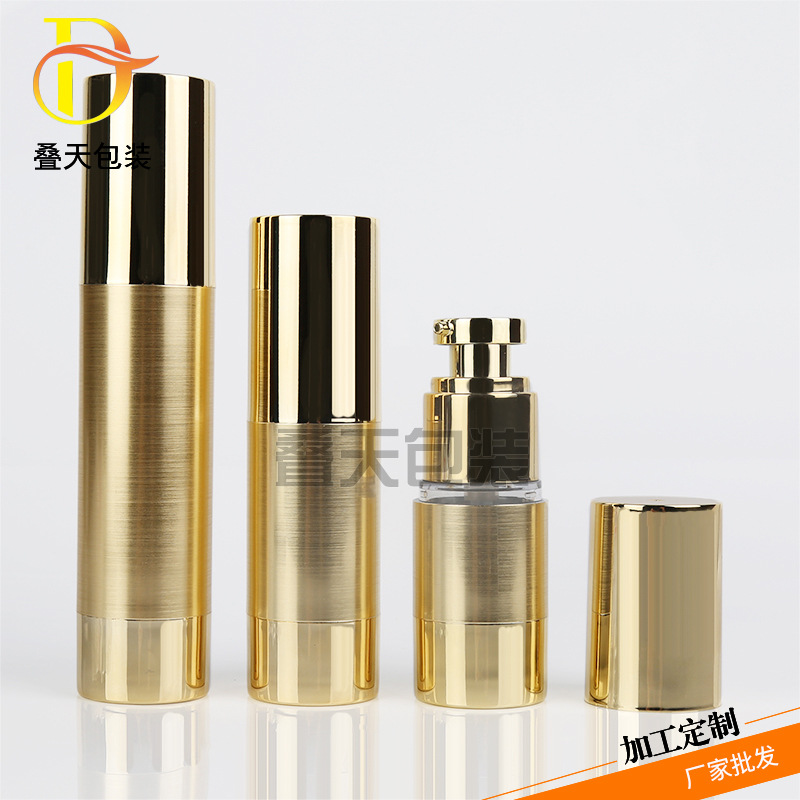 Bottiglia di pressa per aspirapolvere oro bottiglia di base liquida di base 15 30 30 ml bottiglia di vuoto